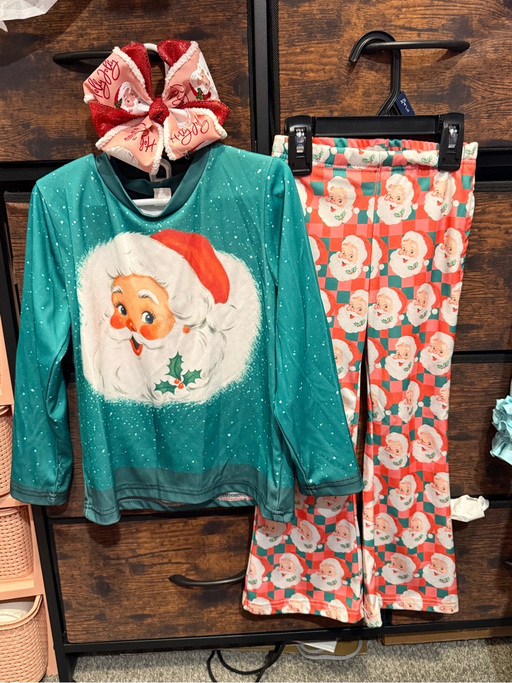 Boutique santa Christmas outfit 4t EEUC